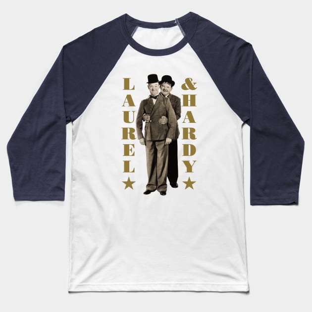 Laurel & Hardy Baseball T-Shirt by PLAYDIGITAL2020